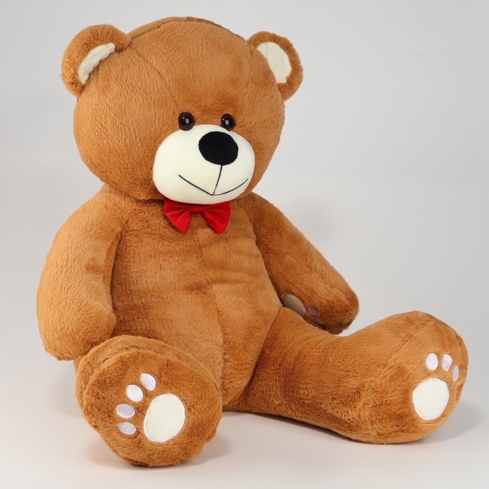 Мягкая игрушка &laquo;Медведь&raquo;, с красным бантиком, 70 см, цвет коричневый