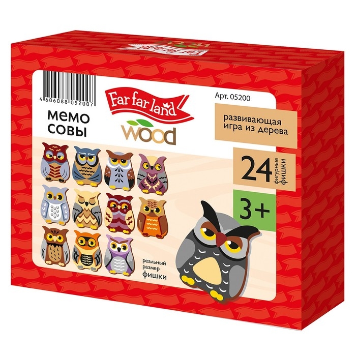 Игра настольная &laquo;МЕМО Совы. Far far land wood&raquo;, 24 шт.