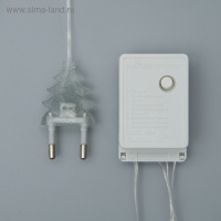 Гирлянда &laquo;Нить&raquo; 4 м с насадками &laquo;Шарик сетка&raquo;, IP20, прозрачная нить, 20 LED, свечение белое, 8 режимов, 220 В