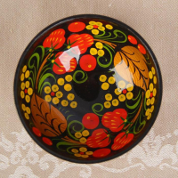 Набор &laquo;Розетка с ложкой&raquo;, 10&times;4&times;10 см, хохлома