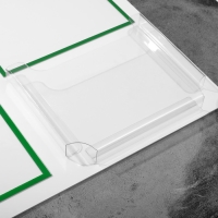 Информационный стенд &laquo;Уголок потребителя&raquo; 3 кармана (1 плоский А4, 1 плоский А5, 1 объёмный А5), цвет зелёный