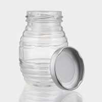 Банка стеклянная для хранения сыпучих продуктов &laquo;Бочонок&raquo;, 100 мл, 5&times;7,8 см, с металлической крышкой