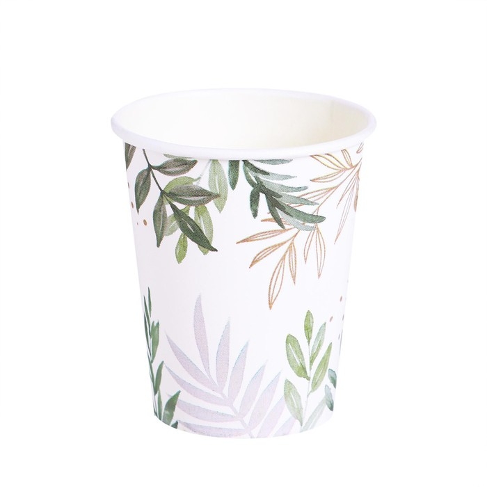 Набор бумажной посуды одноразовый Природа&raquo;, 6 стаканов, 6 тарелок