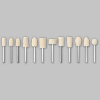 Фрезы войлочные для маникюра в пластиковом органайзере, 12 шт