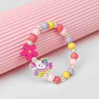 Браслет детский &laquo;Выбражулька&raquo; единорожка-принцесса с цветком, цветной