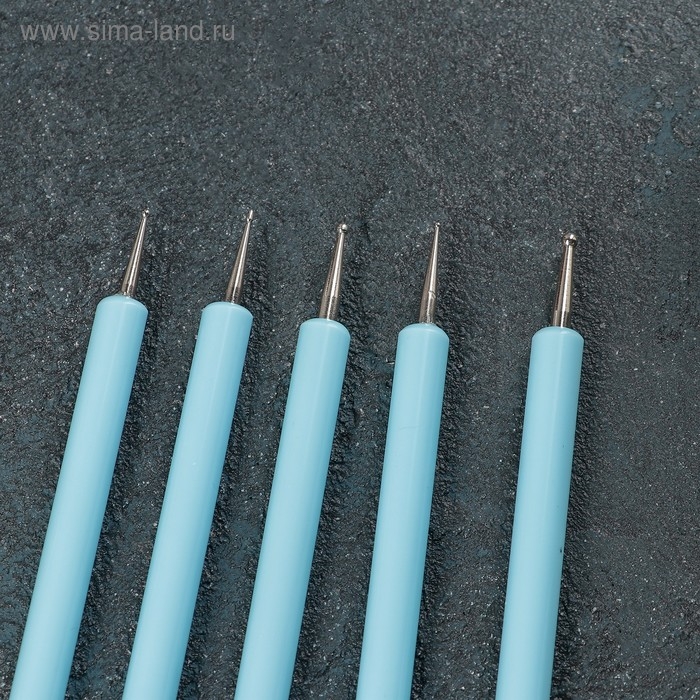 Набор кондитерских кисточек для декорирования &laquo;Бирюза&raquo;, 5 шт, цвет голубой