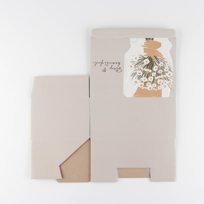 Коробка‒пенал, упаковка подарочная, &laquo;Stay beautiful&raquo;, 22 х 15 х 10 см