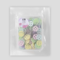 Булавки для квилтинга &laquo;Пуговки&raquo;, 46 мм, 100 шт, цвет разноцветный