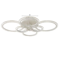 Люстра с ПДУ 71179/6 LED 144Вт диммер 3000-6000К белый 78,5х78,5х13,5 см BayerLux