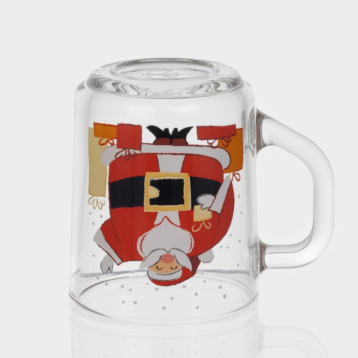 Кружка стеклянная чайная &laquo;С Новым Годом&raquo;, 200 мл, МИКС