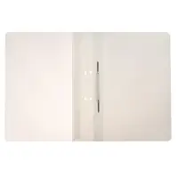 Папка-скоросшиватель с перфорацией Calligrata, А4, 180 мкм, белая с прозрачным верхом