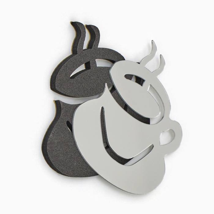 Часы настенные интерьерные большие для кухни, 3d Часы настенные интерьерные большие для кухни, 3d "Время кофе", наклейка, d-120 см