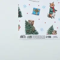 Упаковочная бумага на новый год крафтовая &laquo;Новогоднее настроение&raquo;, 70 х 100 см