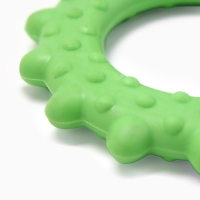 Игрушка жевательная "Кольцо с шипами", TPR, 8,5 см, зелёная