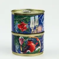 Подарочный набор в железной банке чай, монпансье, варенье, открытка &laquo;С Новым годом, Кремль&raquo;   108948