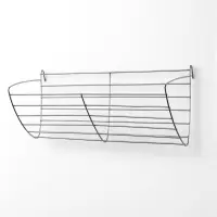 Кормушка для сена металлическая, 28 х 9 х 10 см, серебристая