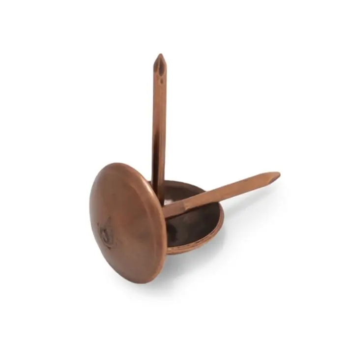 Гвозди ТУНДРА, декоративные, обивочные, 10&times;18.5 мм, медь, фасовка 50 шт.