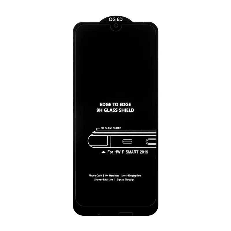 Защитное стекло Huawei P Smart (2019) 6D без упаковки