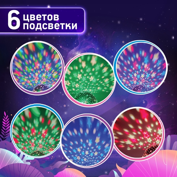 Проектор-ночник "Звёздное небо" цвет голубой