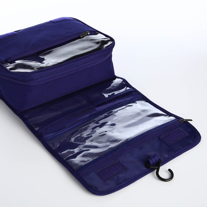 Косметичка на молнии, цвет синий