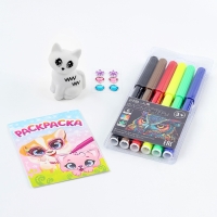 ШКОЛА ТАЛАНТОВ Набор для творчества Игрушки-раскраски МИКС