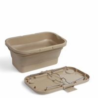 Корзина - столик Maclay 2 в 1, складная, 47 х 28,5 х 23,5 см, стол 45 х 28 х 16 см, бежевая