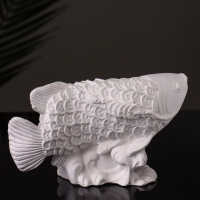 Статуэтка "Рыбка Фен-шуй" 14х7,5х4 см, натуральный