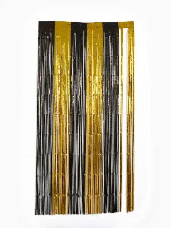 Занавес для фотозоны 1х2 м., черно-золотой