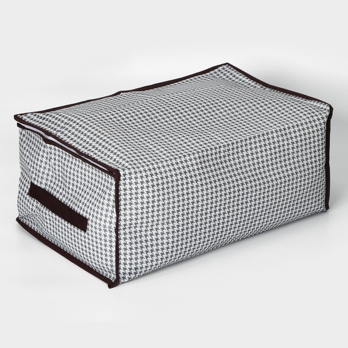 Кофр для хранения вещей &laquo;Вилли&raquo;, 45&times;30&times;20 см, цвет бело-коричневый