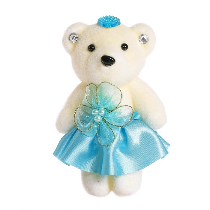 Игрушка из пенопласта &laquo;Мишка в юбочке&raquo;, на ушках камушки, цвета МИКС