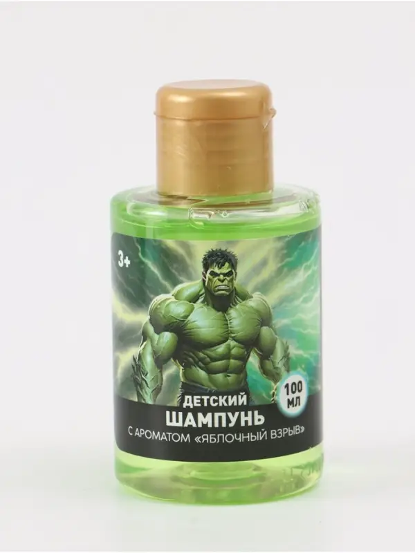Шампунь детский, аромат яблочный взрыв, 100 мл, Супергерой