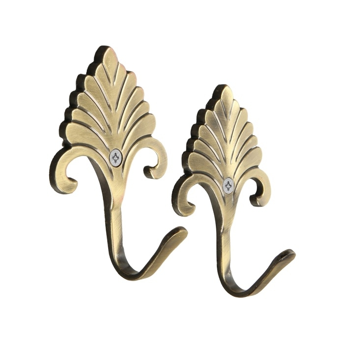 Крючок однорожковый для штор CAPPIO KC111, цвет бронза, 2 шт