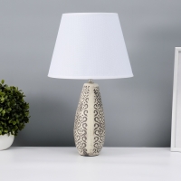 Настольная лампа с абажуром RISALUX &laquo;Римини&raquo;, Е27, 40 Вт, 25&times;25&times;43 см