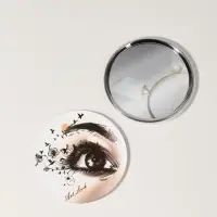 Зеркало карманное &laquo;Взгляд&raquo;, d=7 см, белое