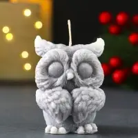 Свеча новогодняя "Филюшка" 50х65 мм, серый