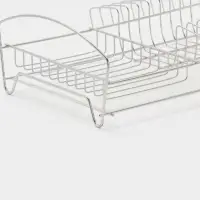 Сушилка для тарелок и кружек с поддоном 39*25*12 см, цвет хром