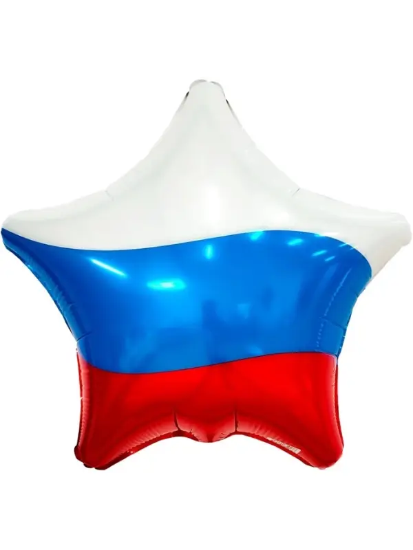 Воздушные шары фольгированные &laquo;Звезда триколор&raquo;, 5 шт.