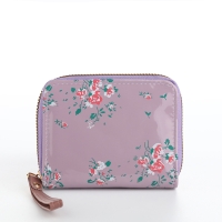 Кошелёк женский на молнии, лакированный, цвет сиреневый