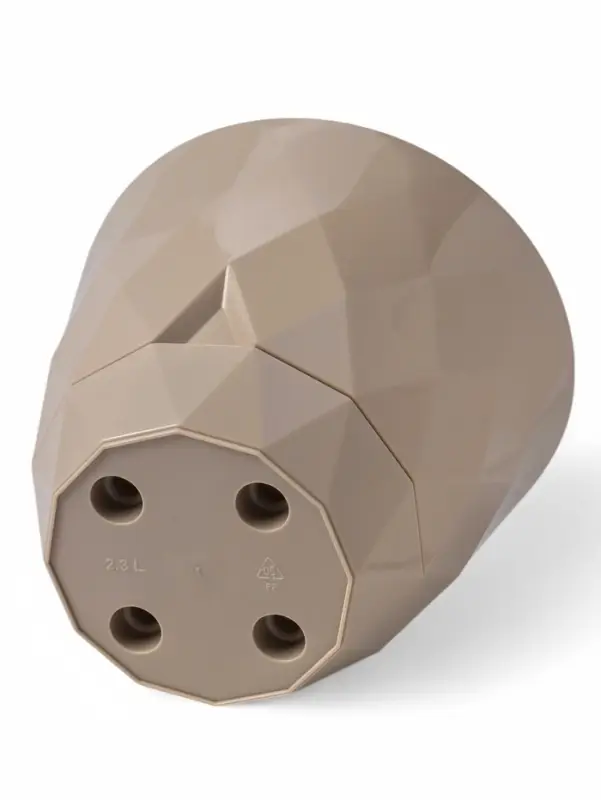 Горшок для цветов "Laurel" D-17,5 см, 2,3 л с поддоном, бежевый