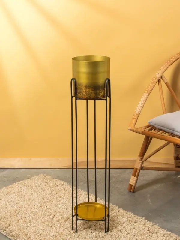 Кашпо на подставке "Хани" железо 18х18х89 см