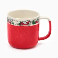 Кружка чайная керамическая &laquo;Новогодняя деревушка&raquo;, 350 мл, ручная работа