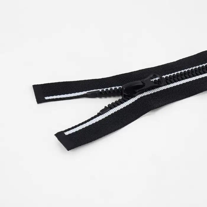 Молния &laquo;Трактор&raquo;, №5, разъёмная, замок автомат, 60 см, чёрная, белая