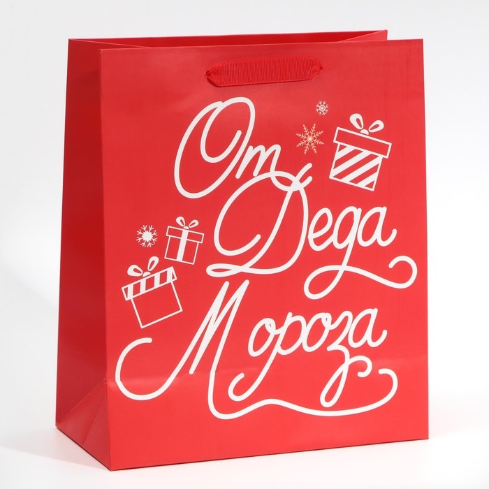 Пакет подарочный новогодний ламинированный &laquo;Новогодний подарочек&raquo;, ML 23 х 27 х 11,5 см, Новый год