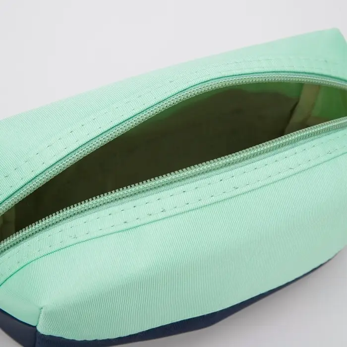 Косметичка на молнии, цвет мятный/синий