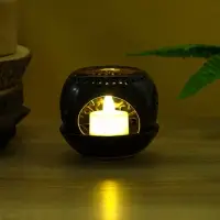 Аромалампа "Магнолия" керамика, цв. тёмно-коричневый, 10х10х9 см