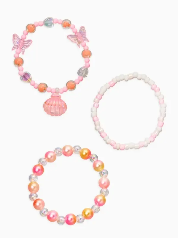 Браслет детский &laquo;Выбражулька&raquo;, 3 шт. набор, жемчужина желаний, розовый