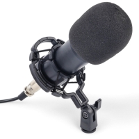 Микрофон конденсаторный Music Life черный: кабель, ветрозащита, стойка