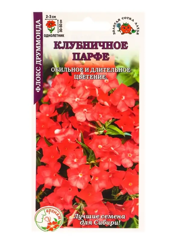 Семена Флокс Клубничное Парфе /Сотка/ 0,1 г /*1500