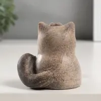 Колокольчик керамика "Серая кошечка с висячими лапками" 6,8х8,1х8,2 см