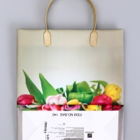 Пакет "Цветы/Город ", мягкий пластик, 26 x 23 см, 110 мкм МИКС